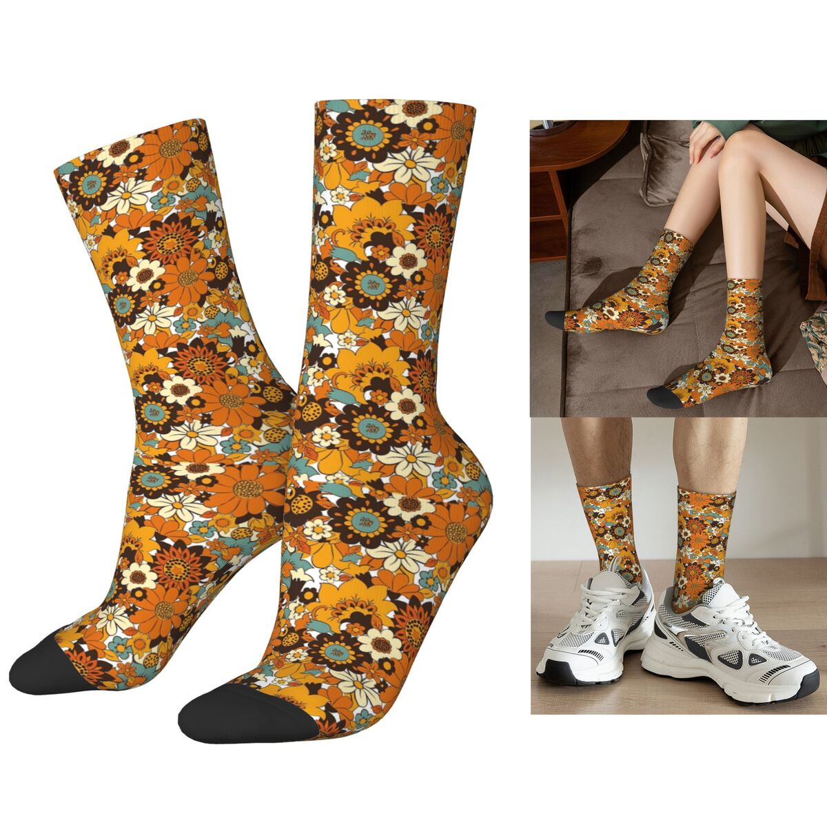 Women'S Accessories In The 70S - 70s 60s Retro Flower Power, Floral
