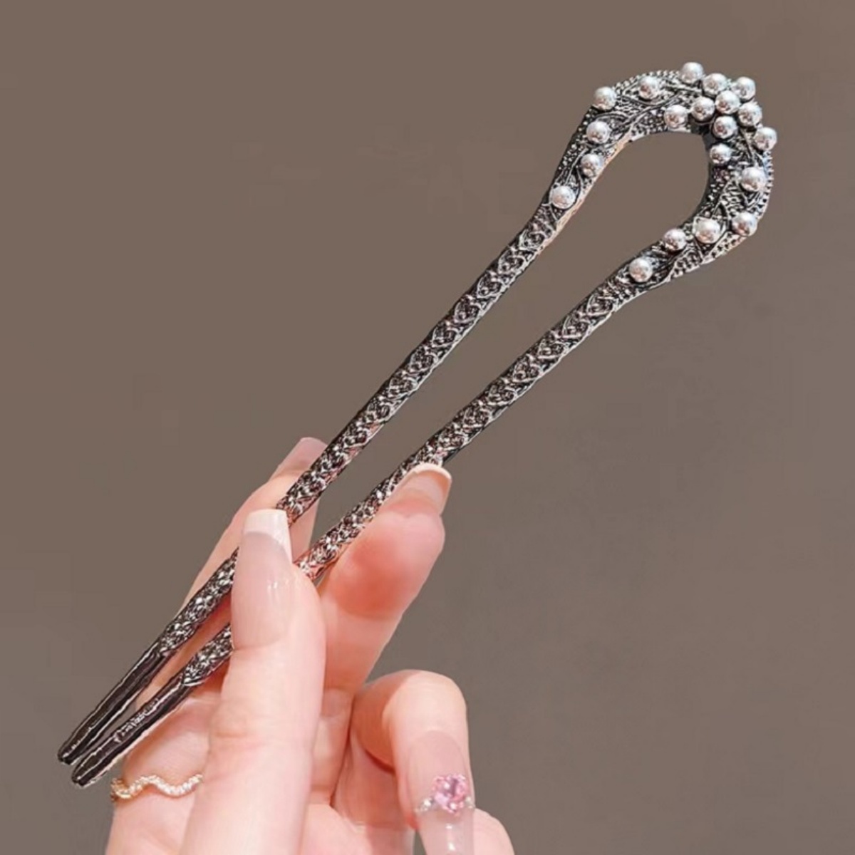 Women Accessories Trendy - New Pearl U Shaped Hairpin For