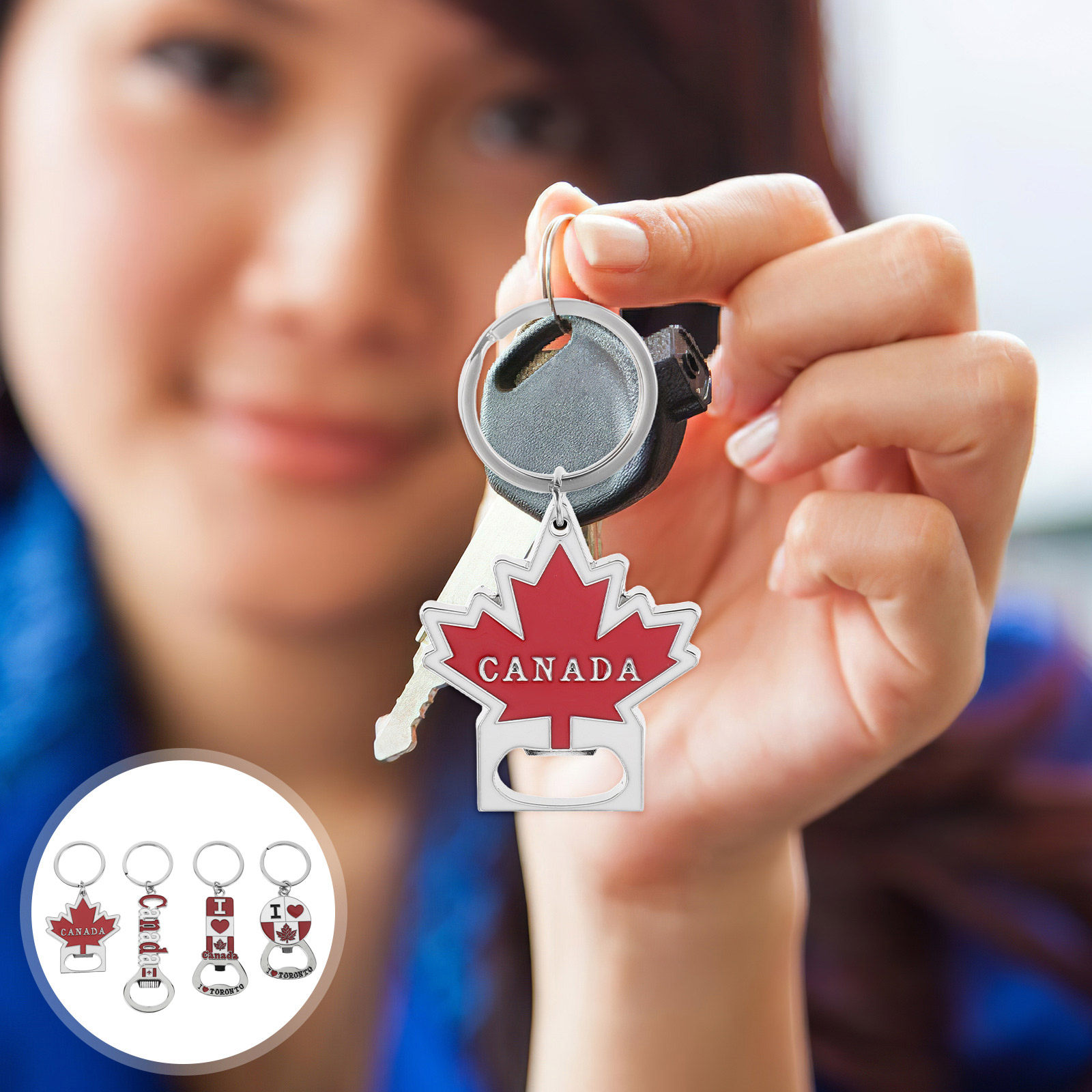 Women'S Accessories Canada - 4Pcs Canada Keychain Bottle Opener Flag