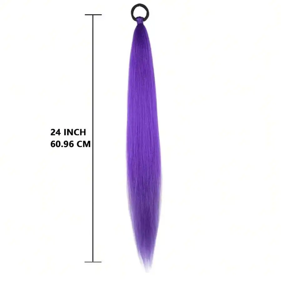 24Inch Purple Ponytail Hair Ex - Hair Band Elastic review and price