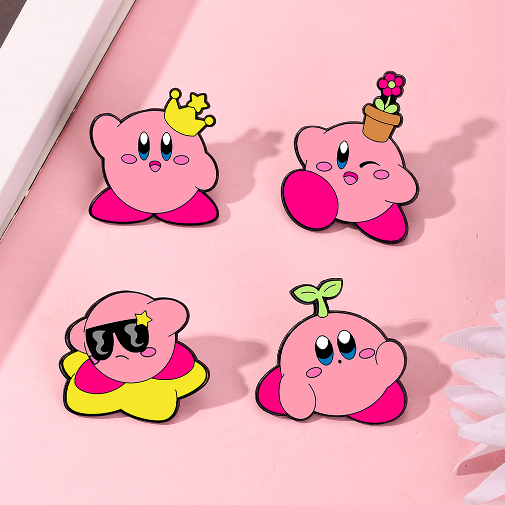 4pcs Kirby Enamel Lapel Pins S - Women Accessories Trendy review and price