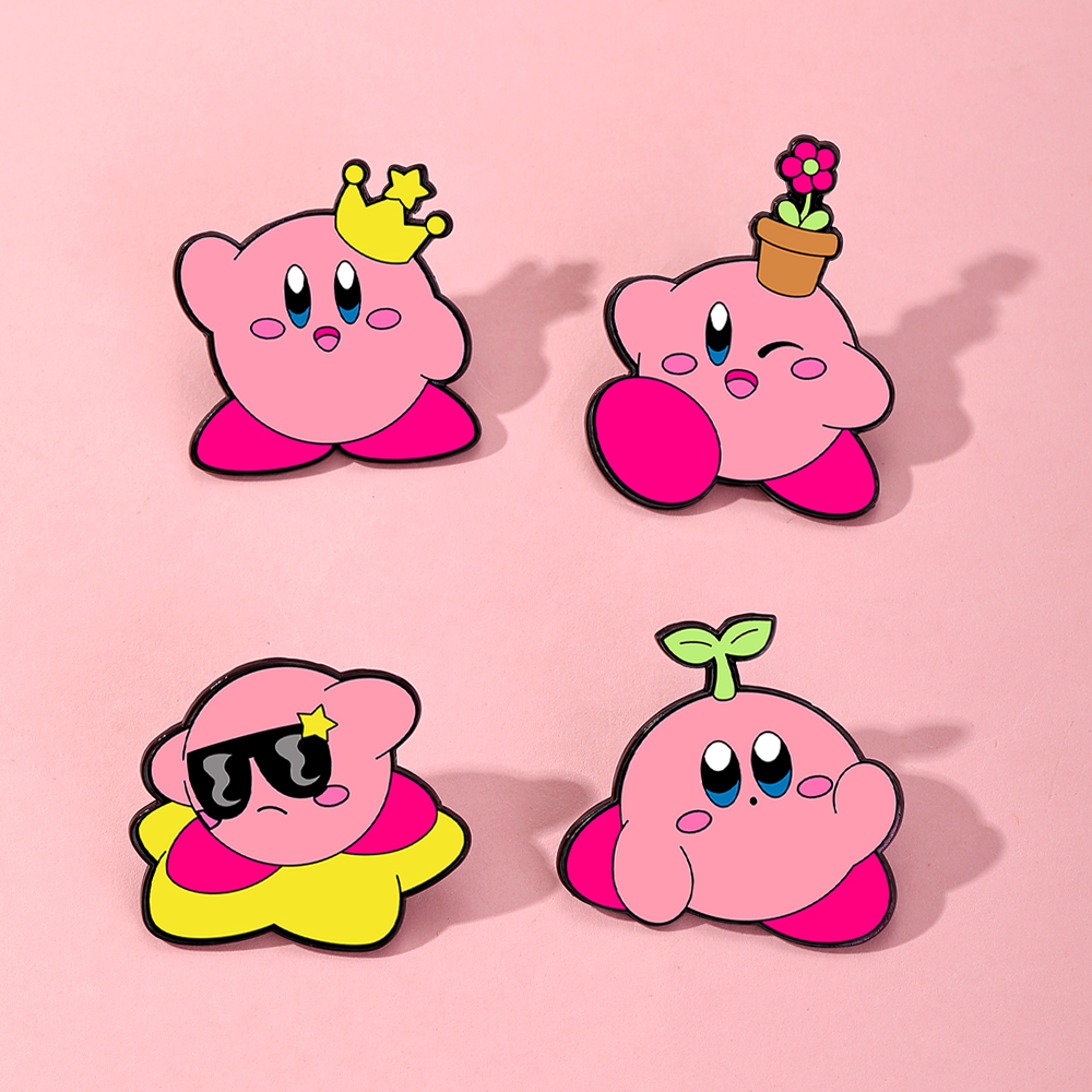 4pcs Kirby Enamel Lapel Pins S - Women Accessories Trendy review and price