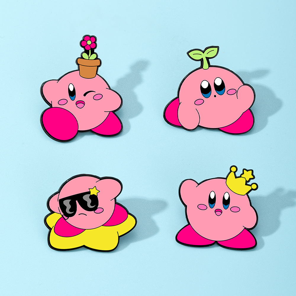 4pcs Kirby Enamel Lapel Pins S - Women Accessories Trendy review and price
