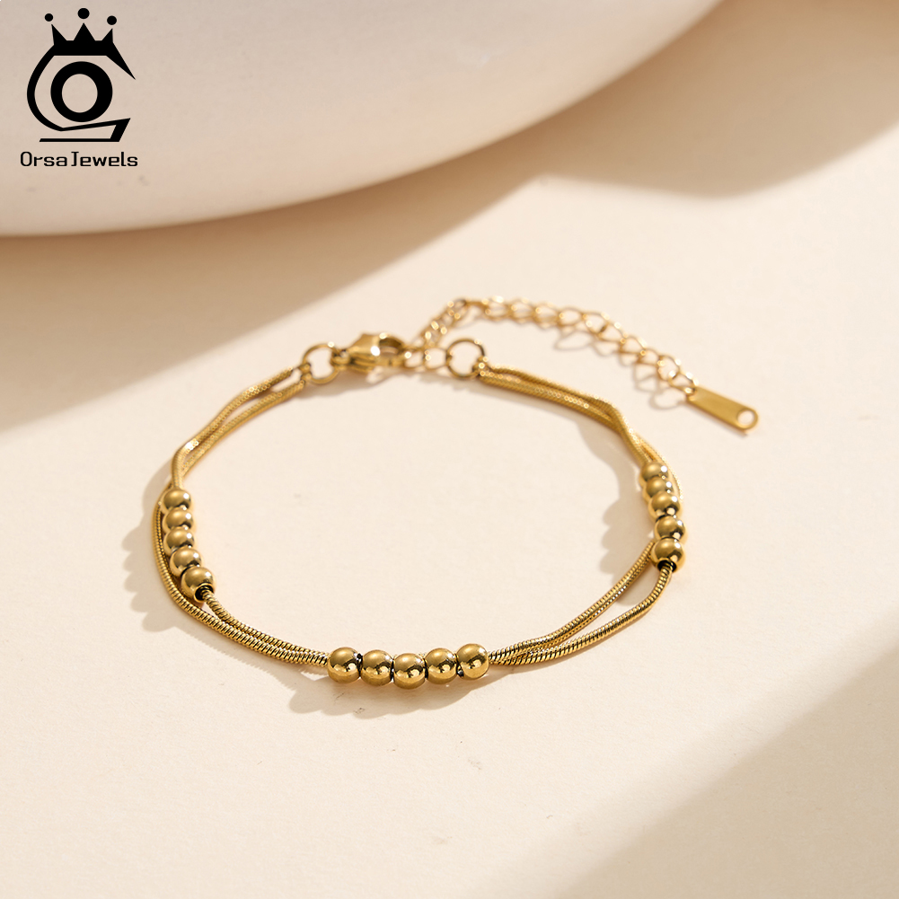 ORSA JEWELS Vintage Layered An - Beaded Anklet Chain review and price