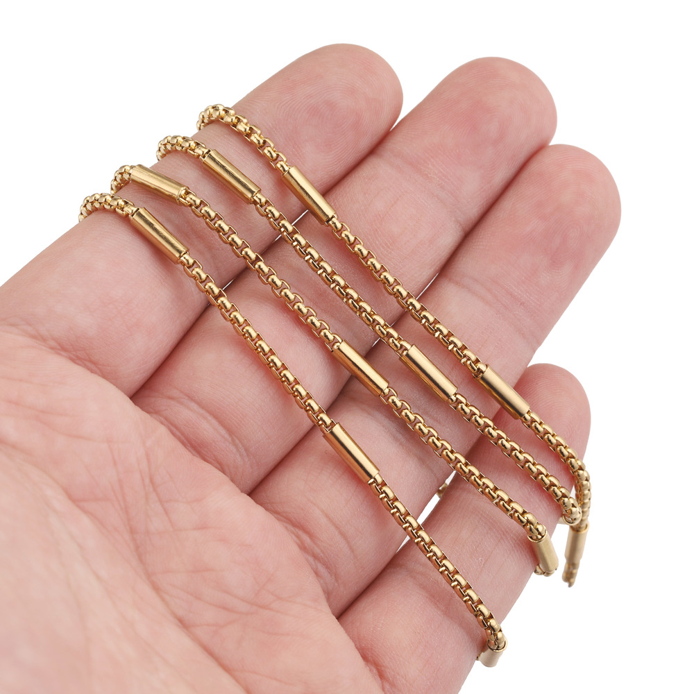 2M Stainless Steel 2mm Gold Pi - Beaded Anklet Chain review and price