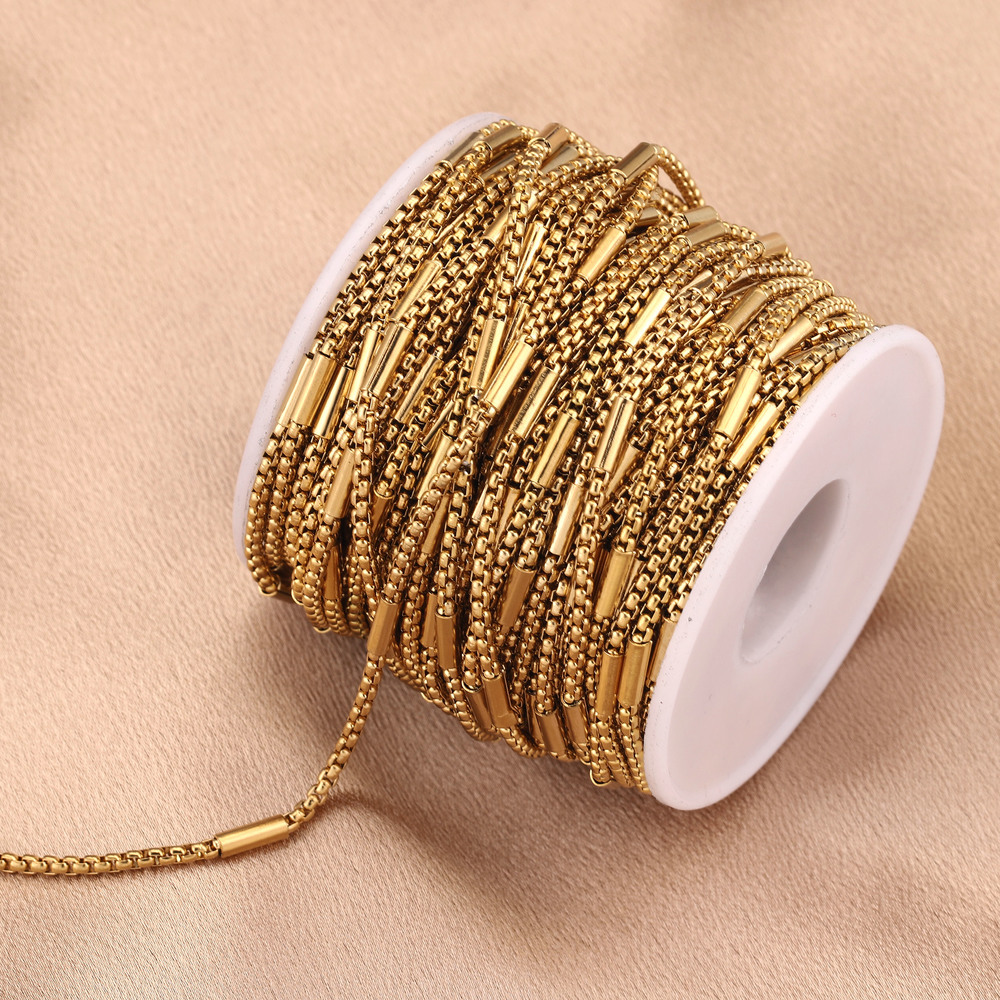 2M Stainless Steel 2mm Gold Pi - Beaded Anklet Chain review and price