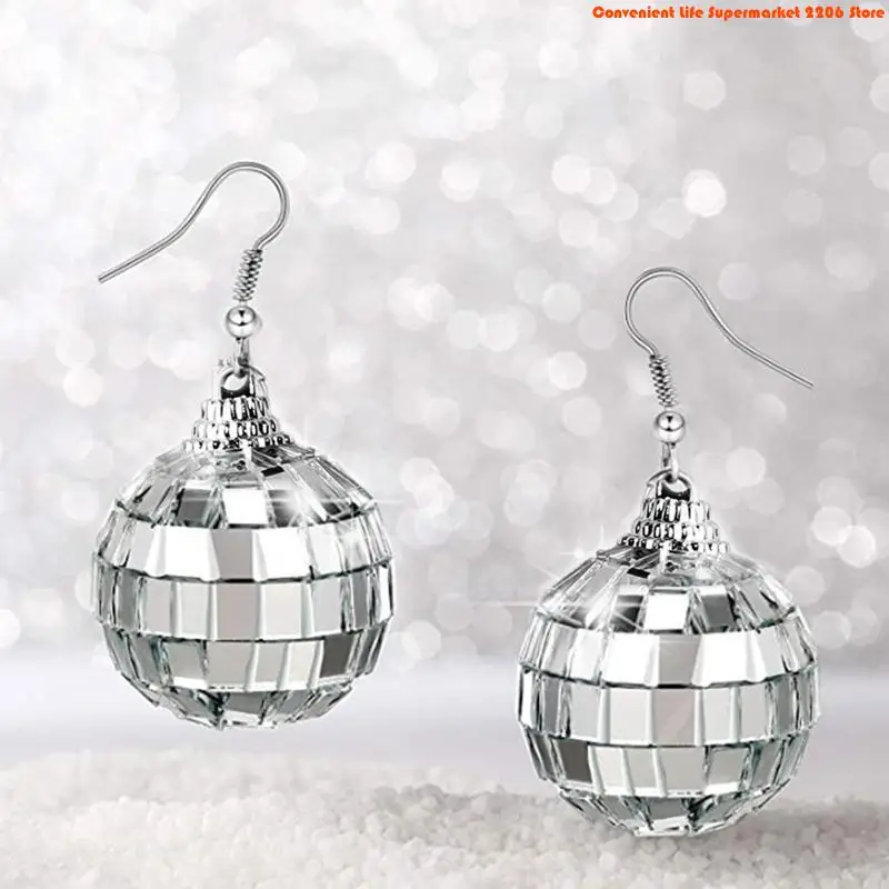 Q5WE Disco Ball Earrings 70s D - Women'S Accessories In The 70S review and price
