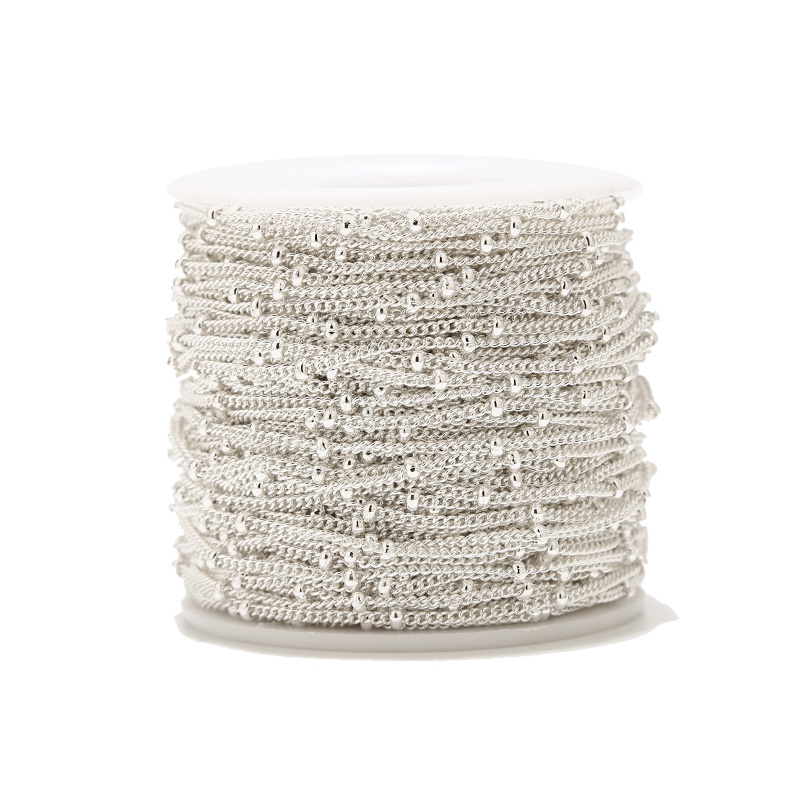 2 Meters Stainless Steel Silve - Beaded Anklet Chain review and price