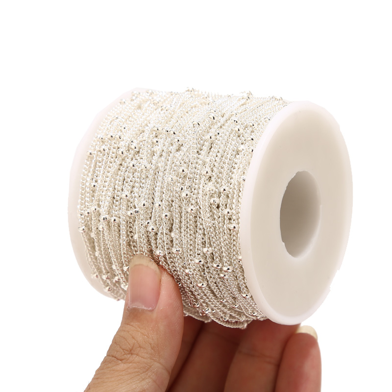 2 Meters Stainless Steel Silve - Beaded Anklet Chain review and price