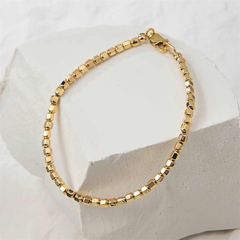 14K Gold Filled Bead Bracelet  - Beaded Anklet Chain review and price