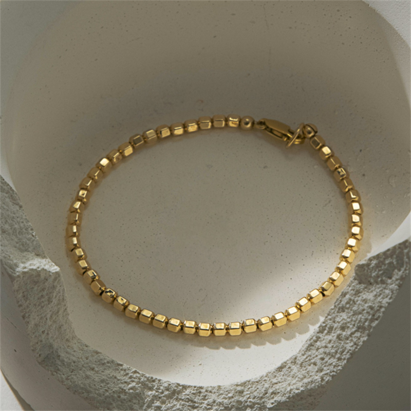 14K Gold Filled Bead Bracelet  - Beaded Anklet Chain review and price