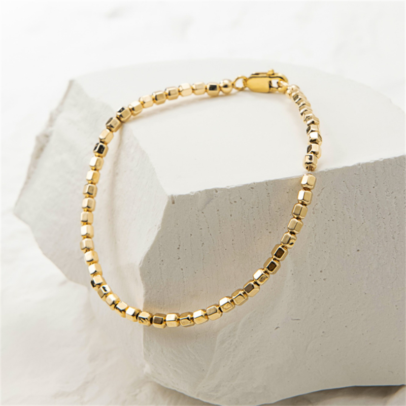 14K Gold Filled Bead Bracelet  - Beaded Anklet Chain review and price