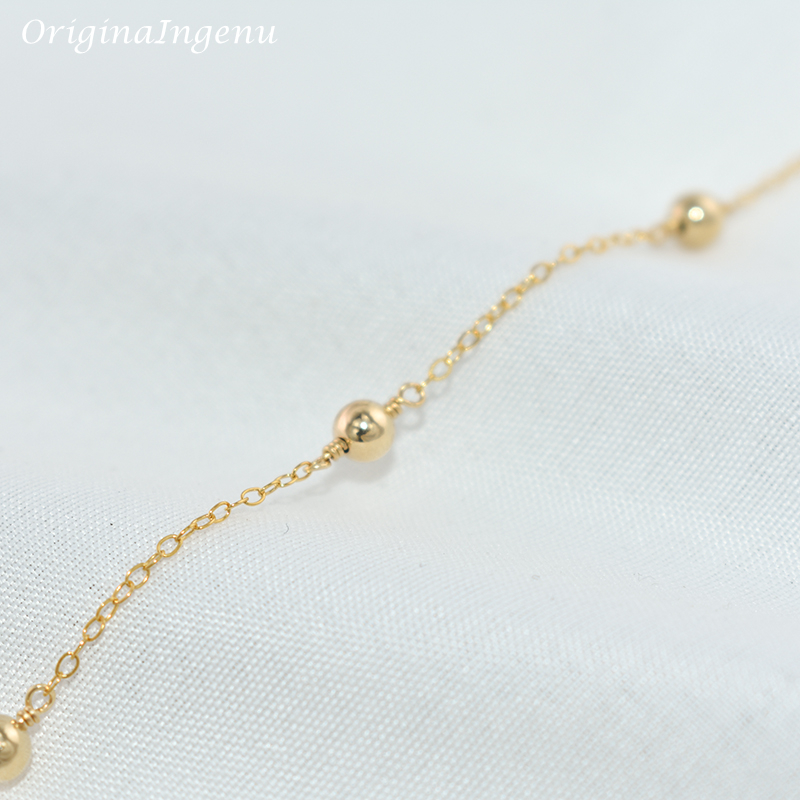 14K Gold Filled Beads Bracelet - Beaded Anklet Chain review and price