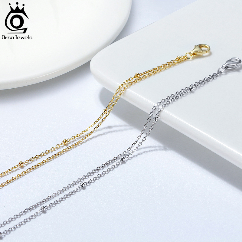 ORSA JEWELS Fashion 925 Sterli - Beaded Anklet Chain review and price