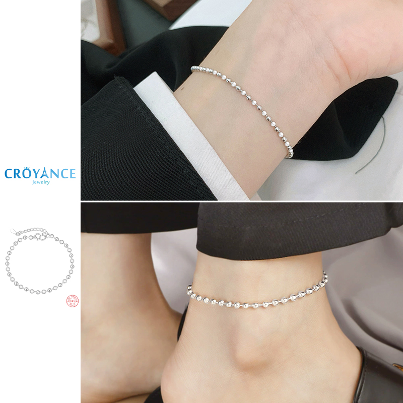 Classic Simple 925 Sterling Si - Beaded Anklet Chain review and price