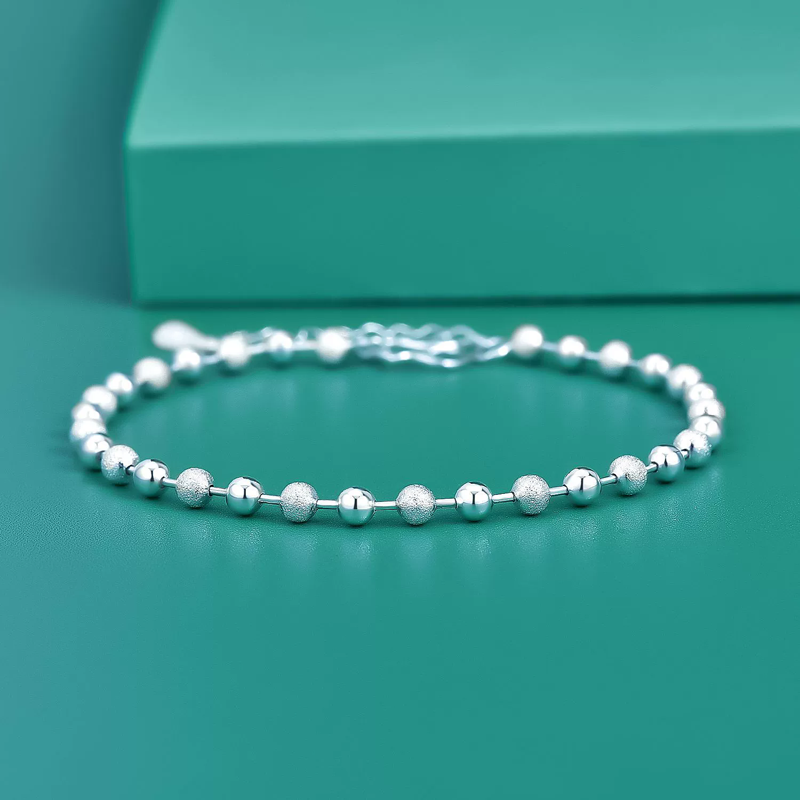 Classic Simple 925 Sterling Si - Beaded Anklet Chain review and price