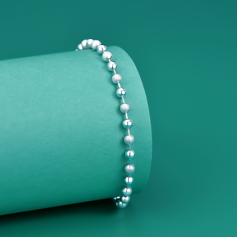 Classic Simple 925 Sterling Si - Beaded Anklet Chain review and price