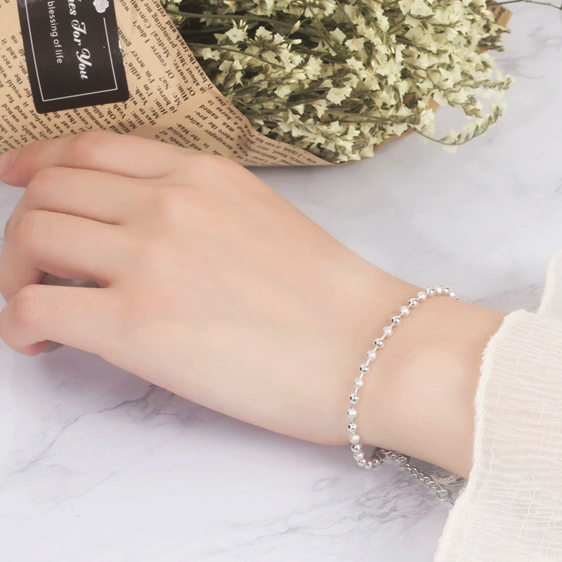 Classic Simple 925 Sterling Si - Beaded Anklet Chain review and price