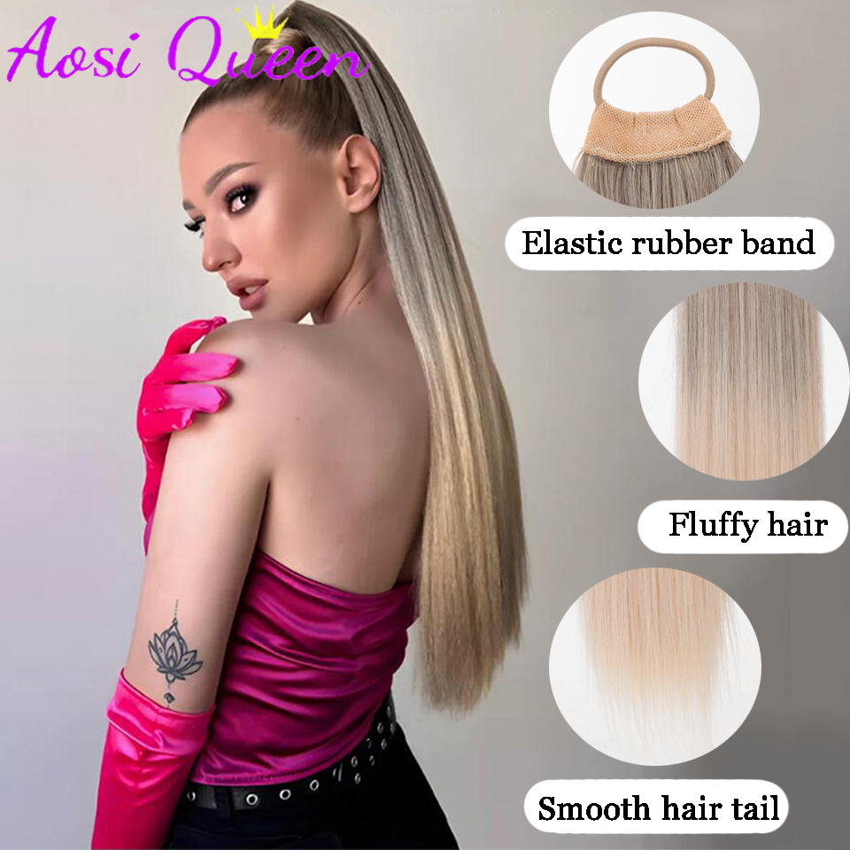 AOSI  Wig Ponytail Female 2024 - Hair Band Elastic review and price