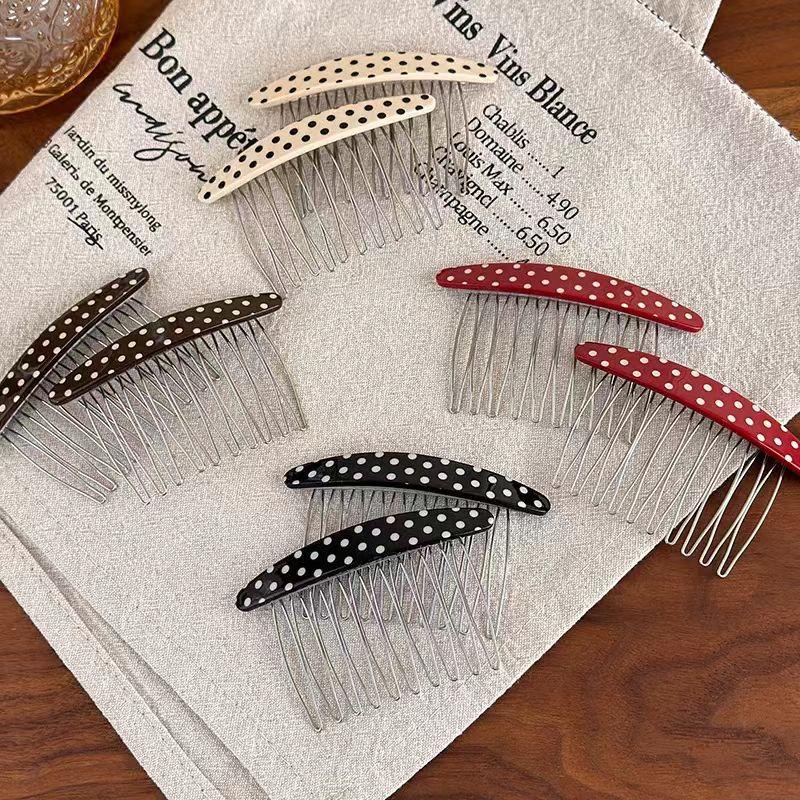 Hot Sale Polka Dot Hair Combs  - Women Accessories Sale review and price