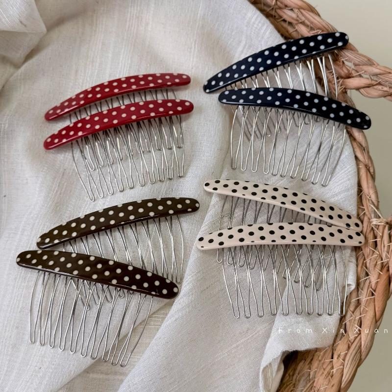 Hot Sale Polka Dot Hair Combs  - Women Accessories Sale review and price