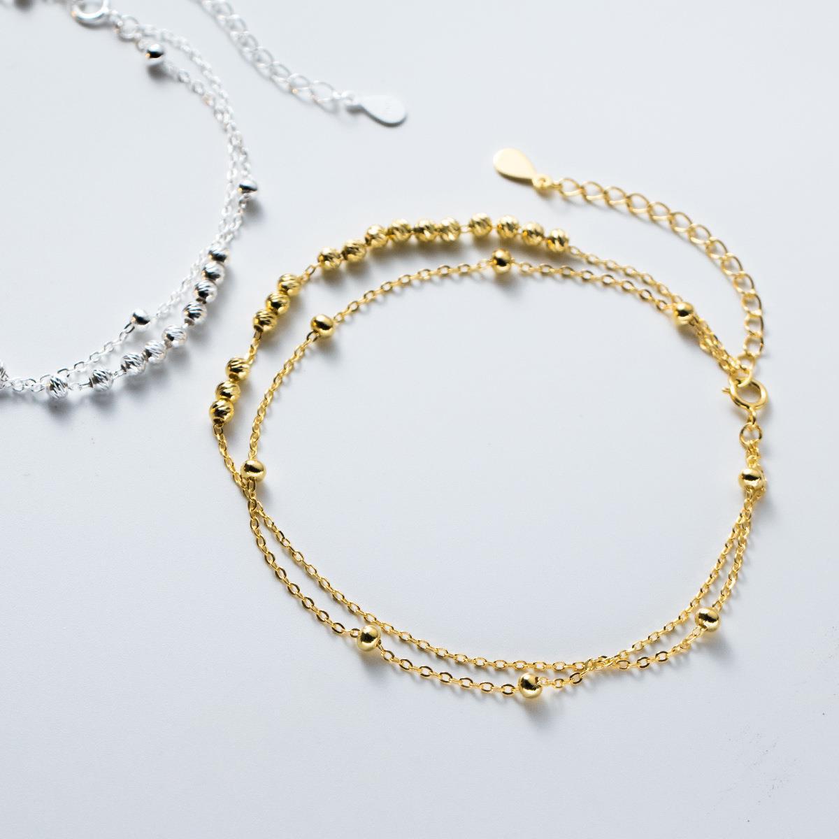 MIQIAO 925 Sterling Silver Ank - Beaded Anklet Chain review and price