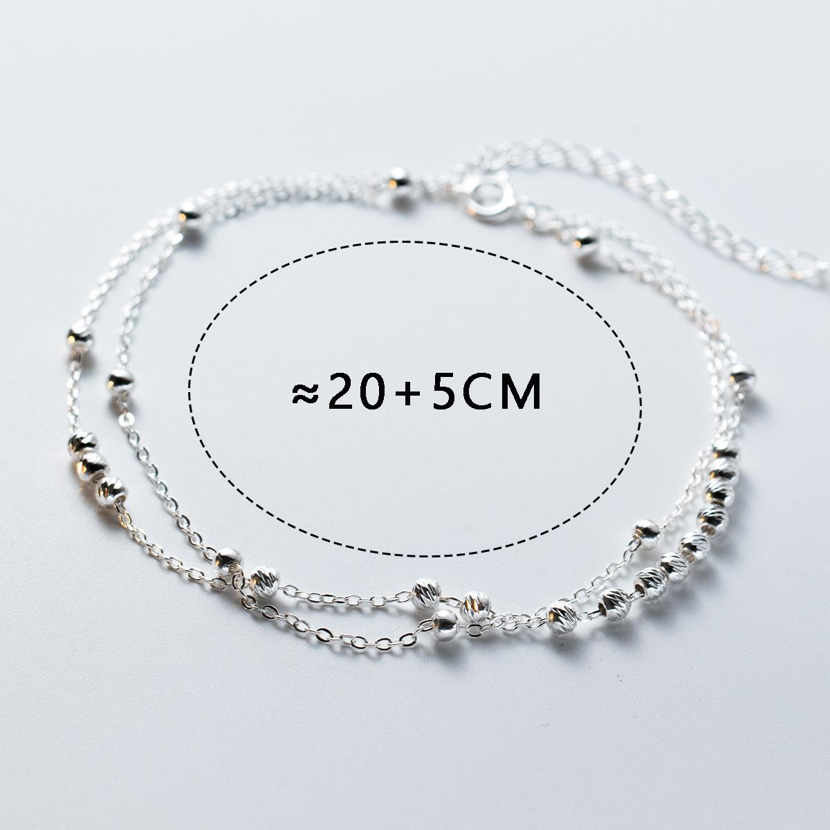 MIQIAO 925 Sterling Silver Ank - Beaded Anklet Chain review and price