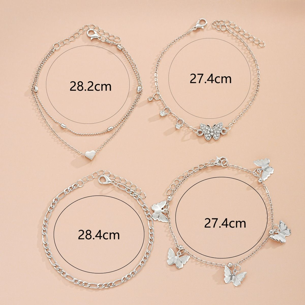 1set Fashionable Versatile Mul - Beaded Anklet Chain review and price