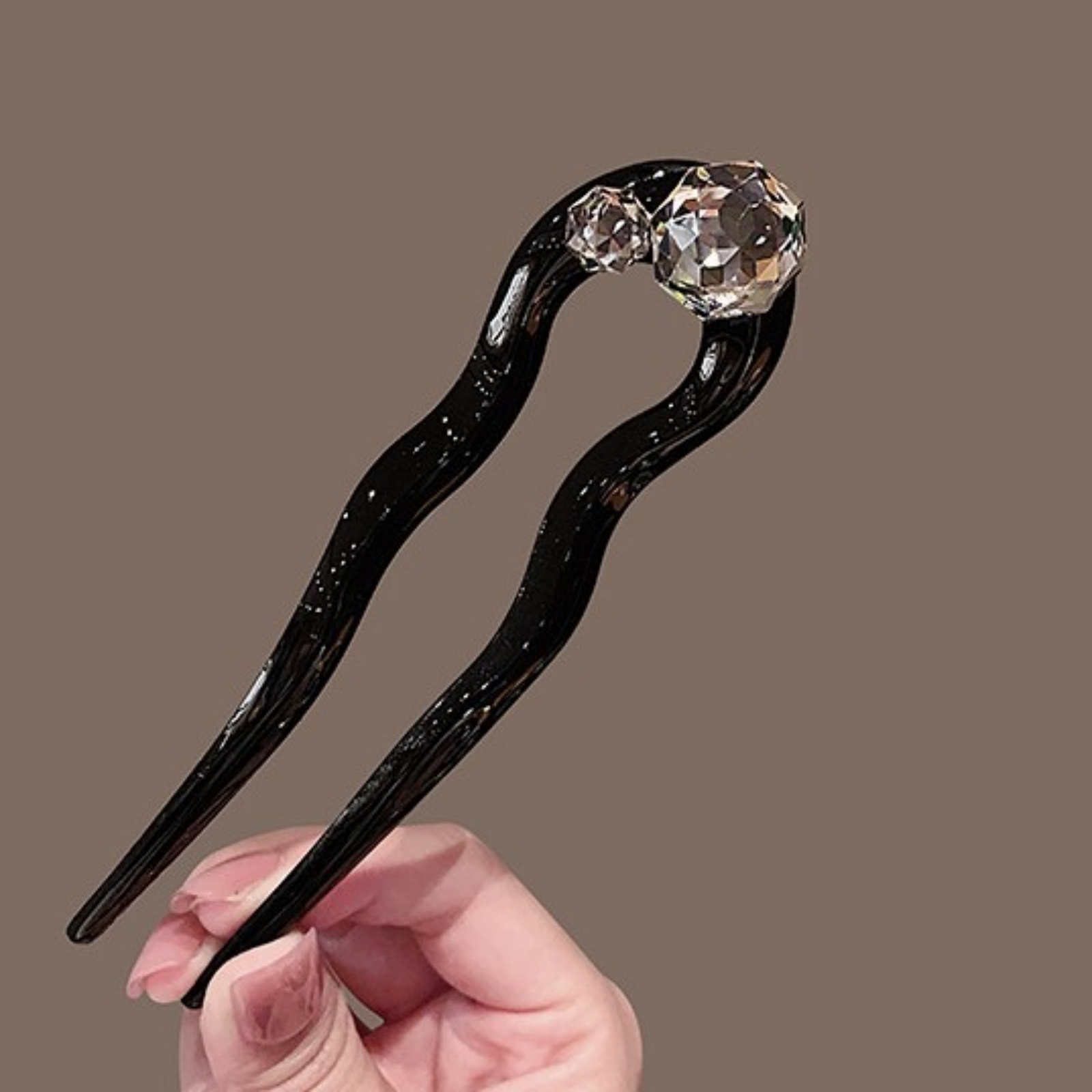 1PC Crystal Hair Fork,Black El - Young Women'S Accessories review and price
