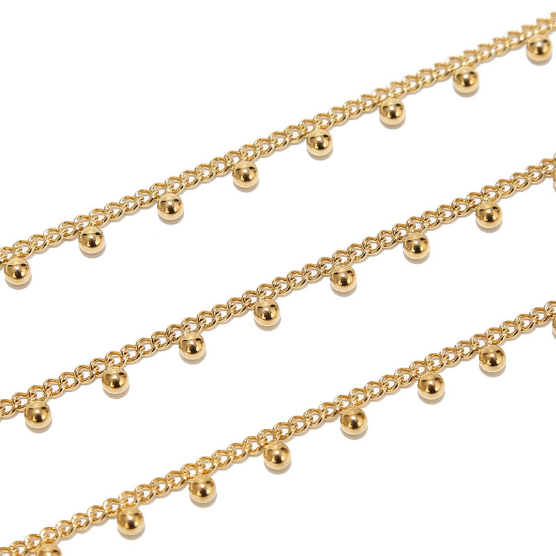 1 Meter Stainless Steel Drop B - Beaded Anklet Chain review and price