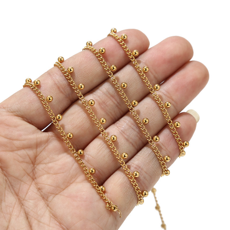 1 Meter Stainless Steel Drop B - Beaded Anklet Chain review and price