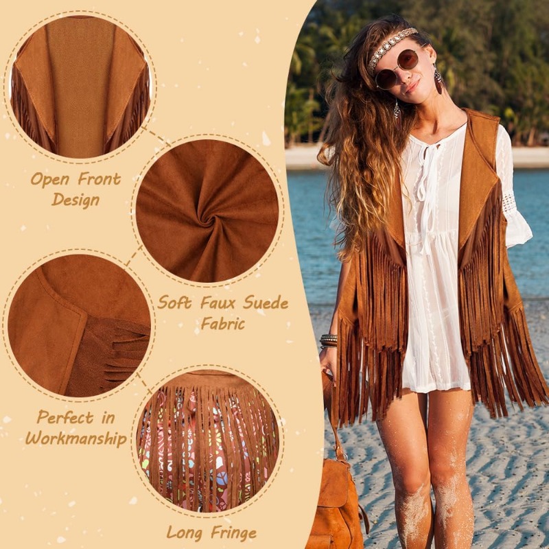 5 Pcs Hippie Costume Accessori - Women'S Accessories In The 70S review and price
