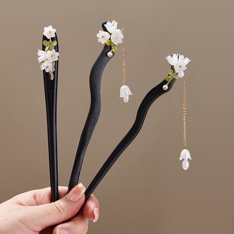 Wooden Flower Hairpin Vintage  - Young Women'S Accessories review and price
