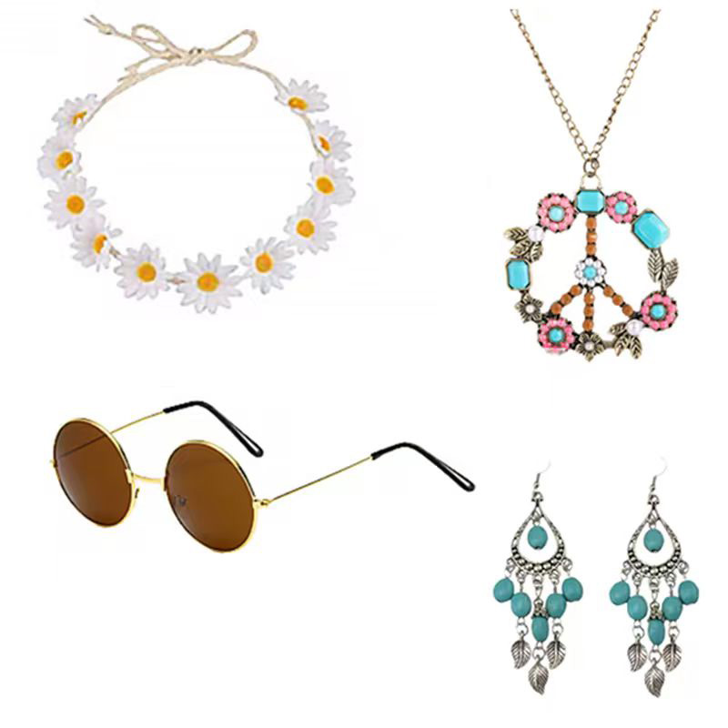 PESENAR Hippie Costume Accesso - Women'S Accessories In The 70S review and price