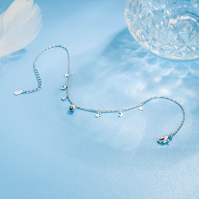 Romantic Moon Star Bead Feet C - Beaded Anklet Chain review and price