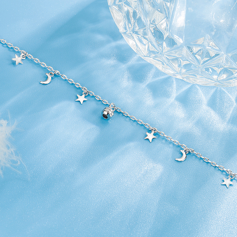 Romantic Moon Star Bead Feet C - Beaded Anklet Chain review and price