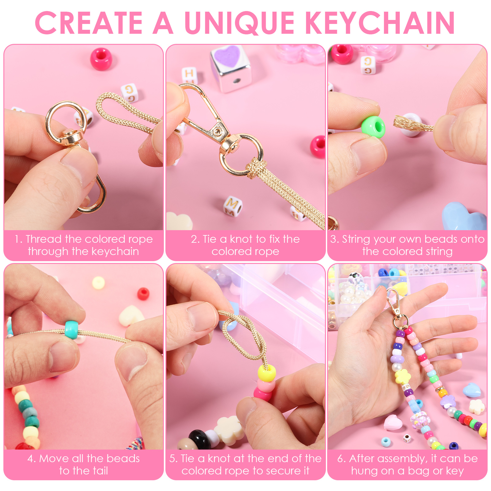 421PCS Beaded Keychain Making  - Women Accessories Chain review and price