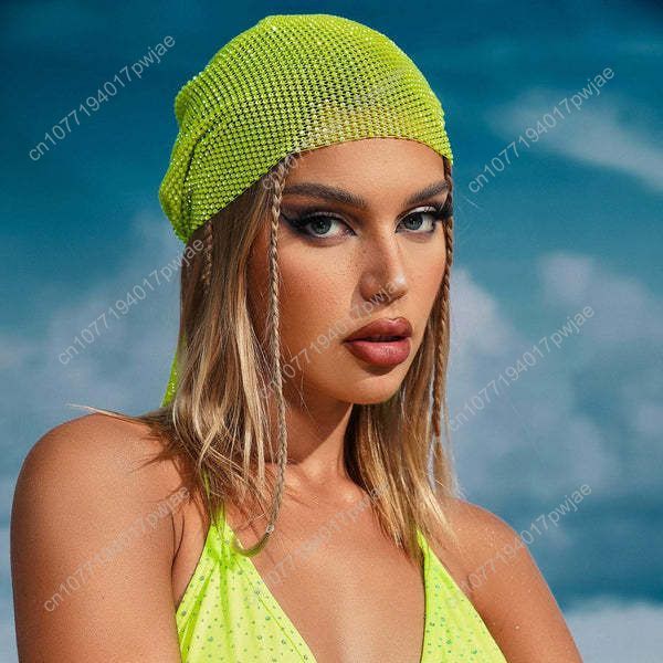 Rhinestone Fishnet Beanie — St - Women Accessories Trendy review and price