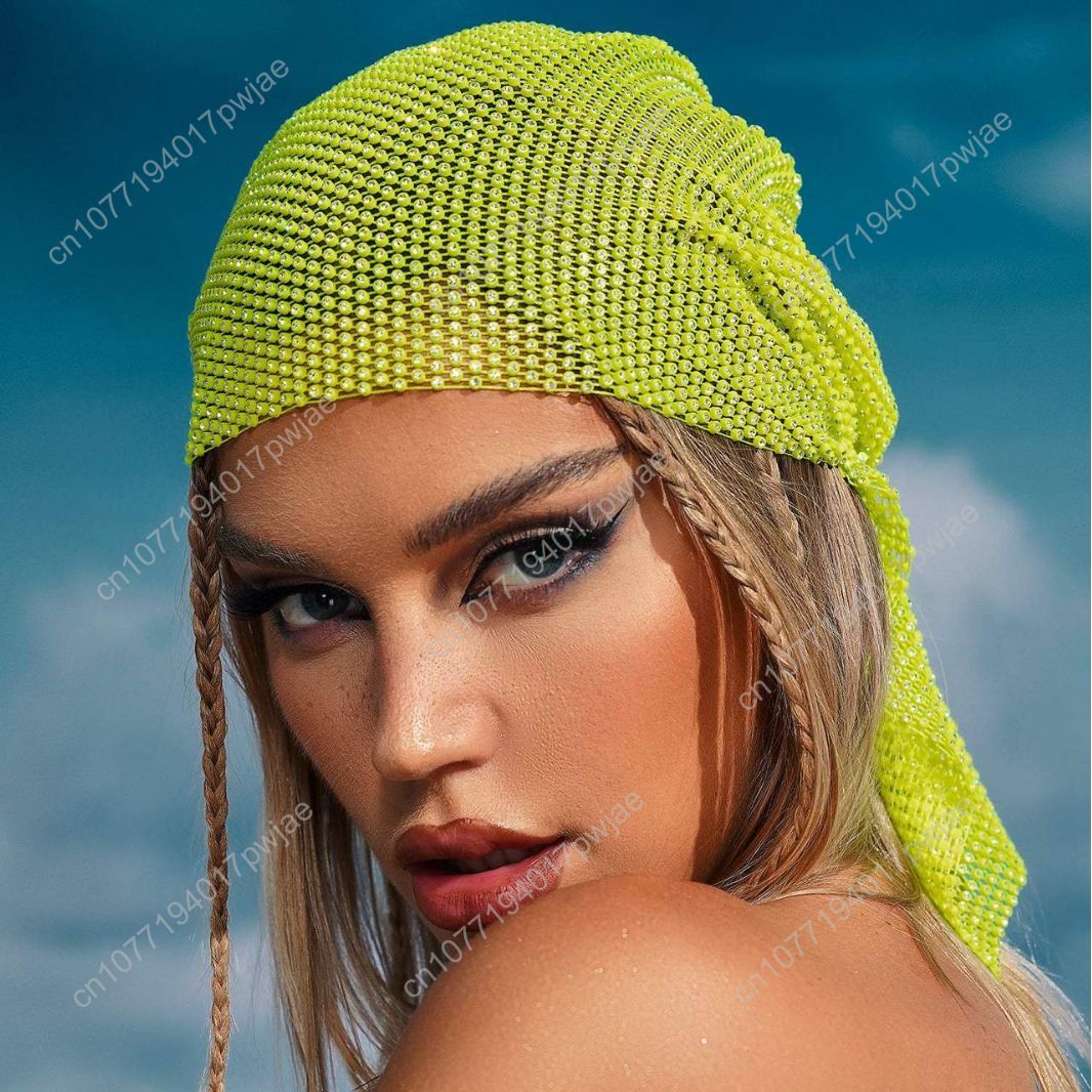 Rhinestone Fishnet Beanie — St - Women Accessories Trendy review and price