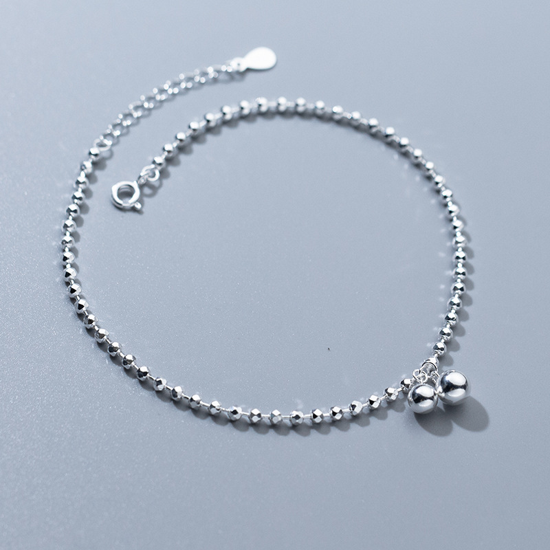 925 Sterling Silver Diamond-Cu - Beaded Anklet Chain review and price