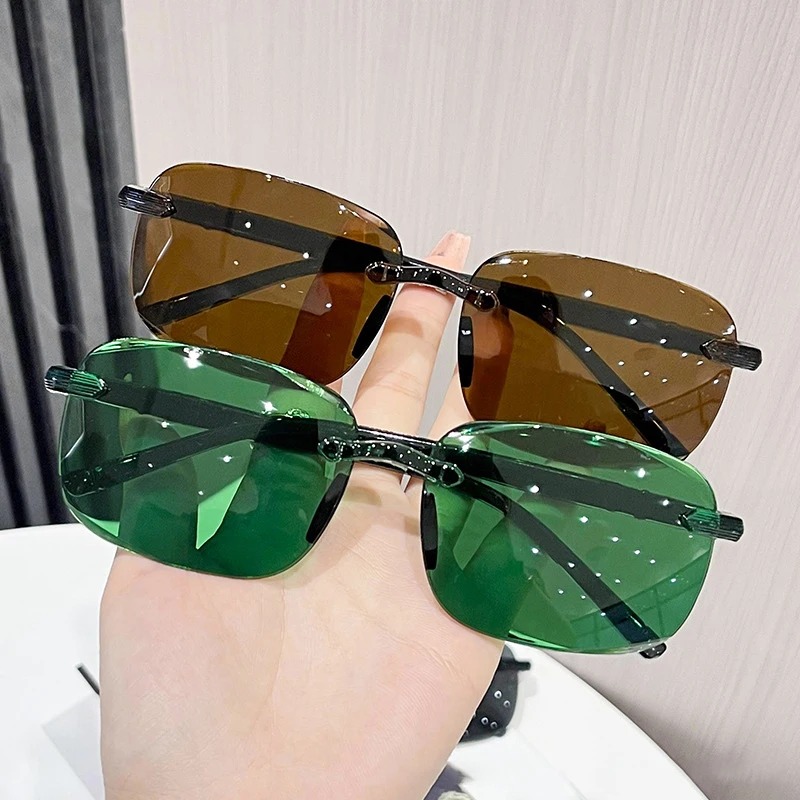 Rimless Stylish Trendy Sunglas - Women Accessories Trendy review and price