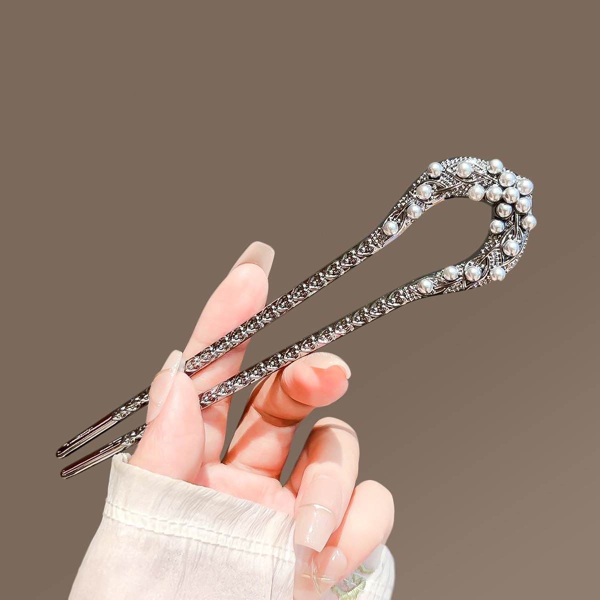New Pearl U Shaped Hairpin For - Women Accessories Trendy review and price