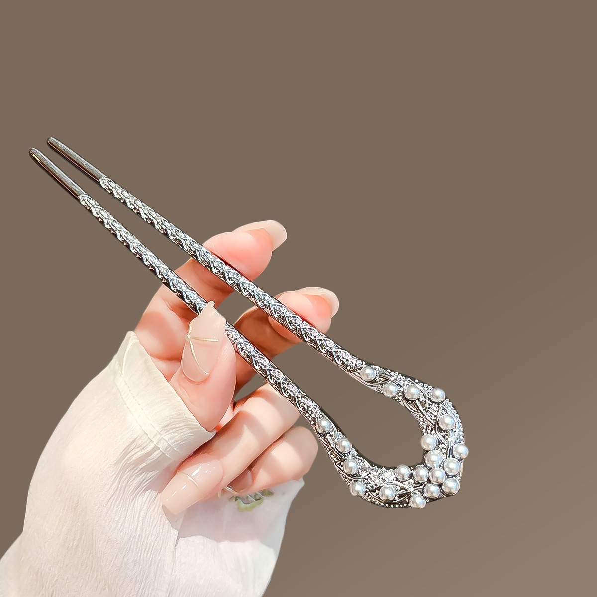 New Pearl U Shaped Hairpin For - Women Accessories Trendy review and price