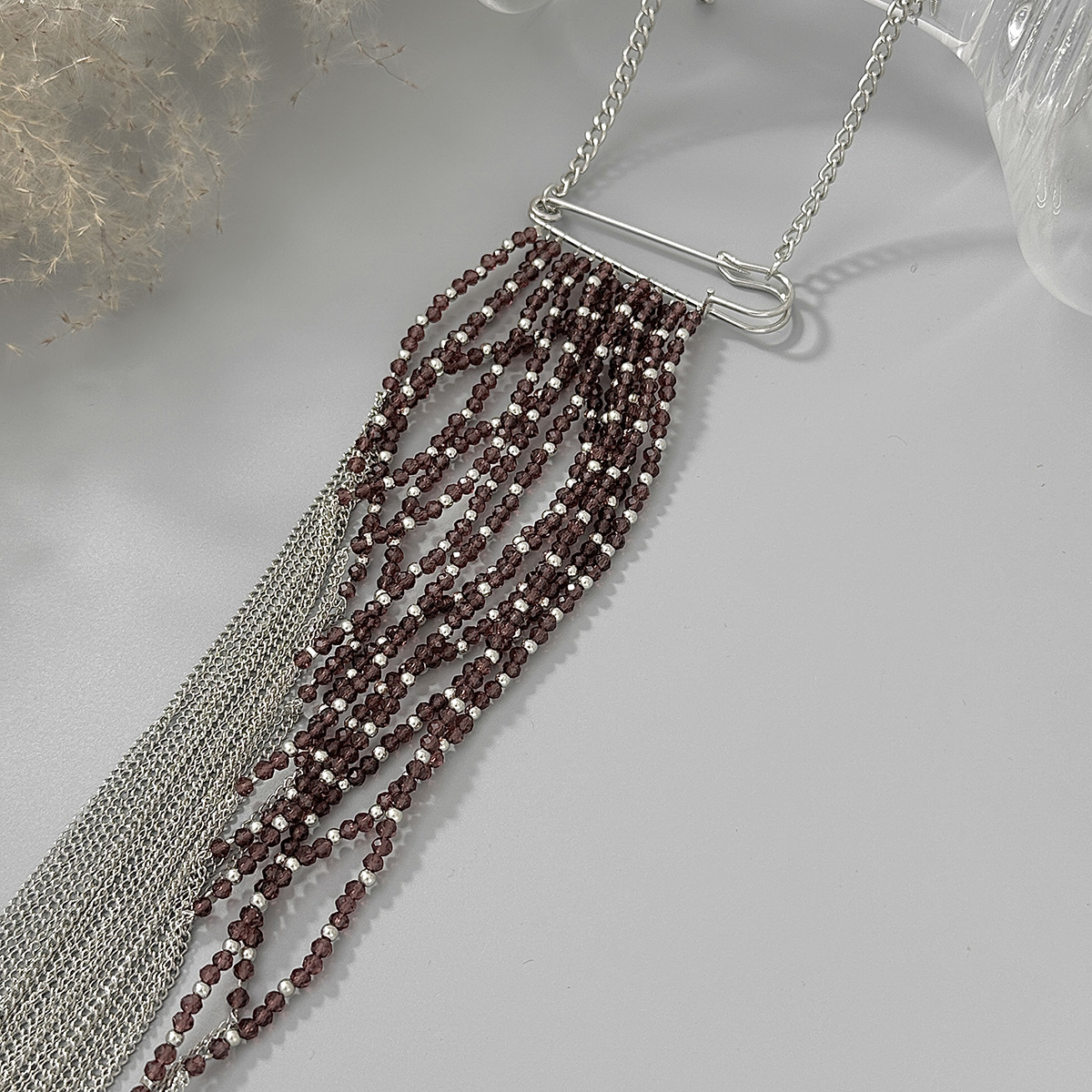 Silver Color Tassel Chain Broo - Women Accessories Chain review and price