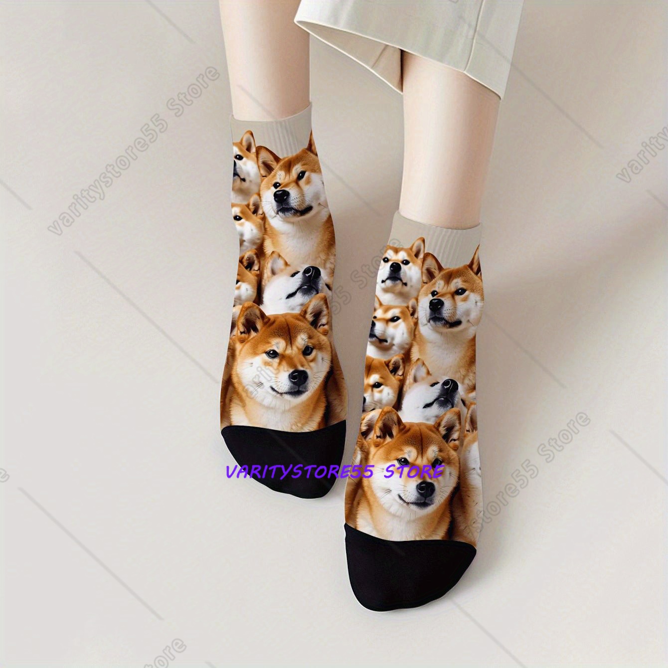 Cute Shiba Inu Print Ankle Soc - Women'S Ankle Accessories review and price