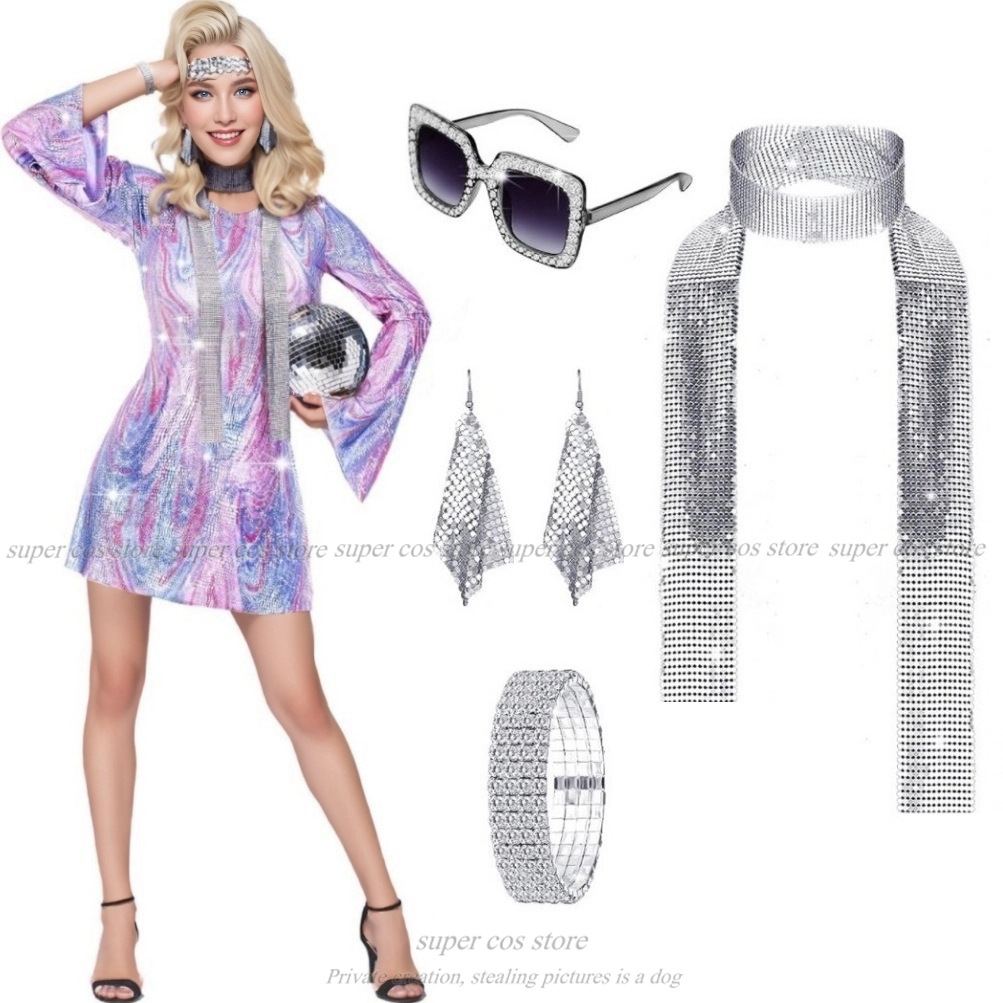 70s Disco Women Costume Outfit - Women'S Accessories In The 70S review and price