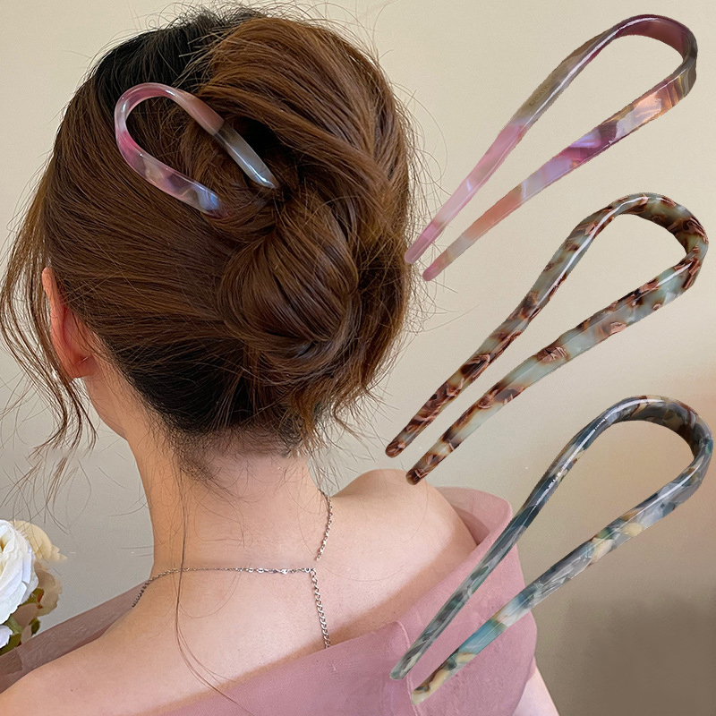 U-Shaped Hair Sticks Acetate A - Young Women'S Accessories review and price