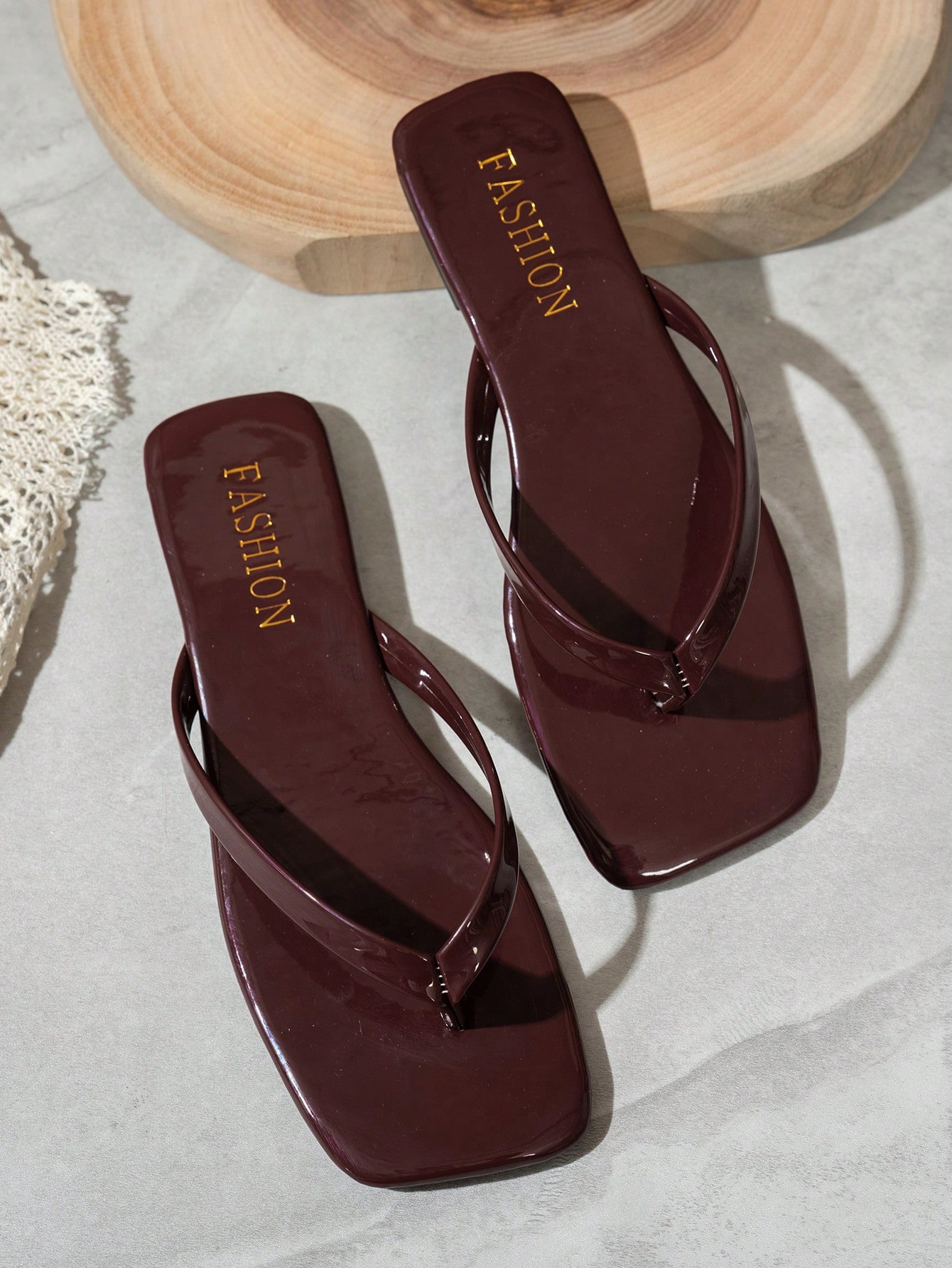 Women Glossy Square Toe Flat F - Women'S Ankle Accessories review and price