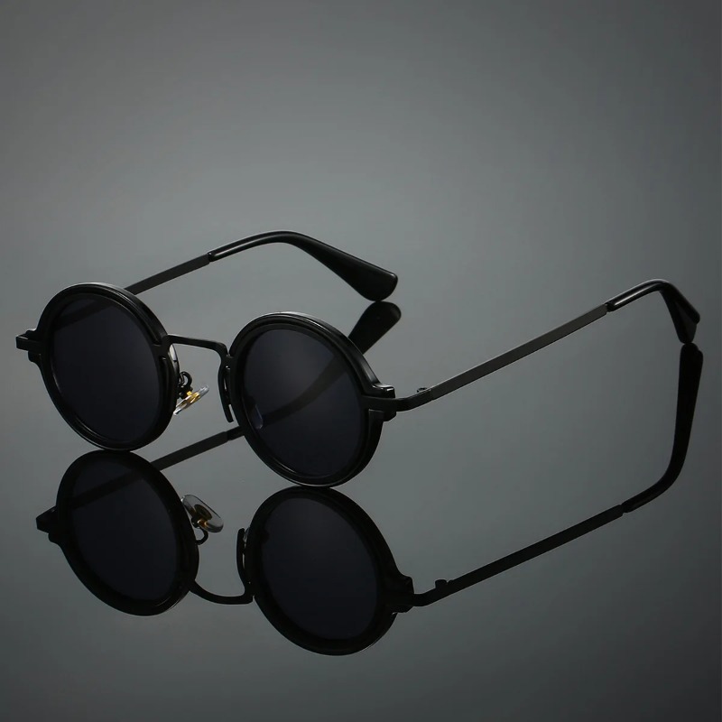 New Retro Metal Round Frame Su - Women Accessories Trendy review and price