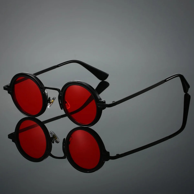 New Retro Metal Round Frame Su - Women Accessories Trendy review and price